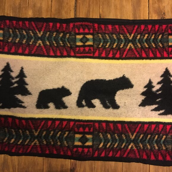 earth ragz bear Pillow Cover Rustic Cabin Lodge Forest Native American Pattern - Picture 3 of 16